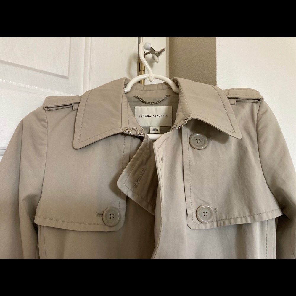 Banana Republic Double Breast Trench Coat XS - Picture 3 of 7